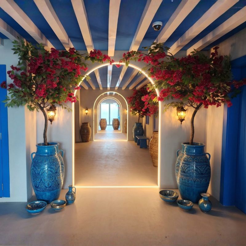 Large-GRP-planters-installed-at-a-hotel-entrance