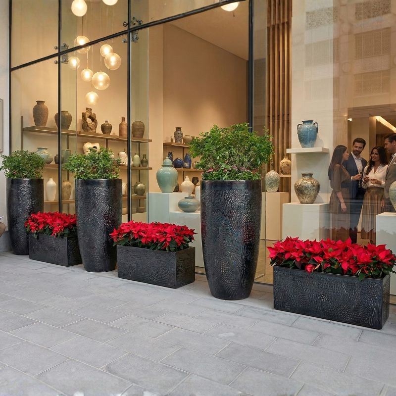 grp-planters-installed-in-hotel-entrance-landscaping